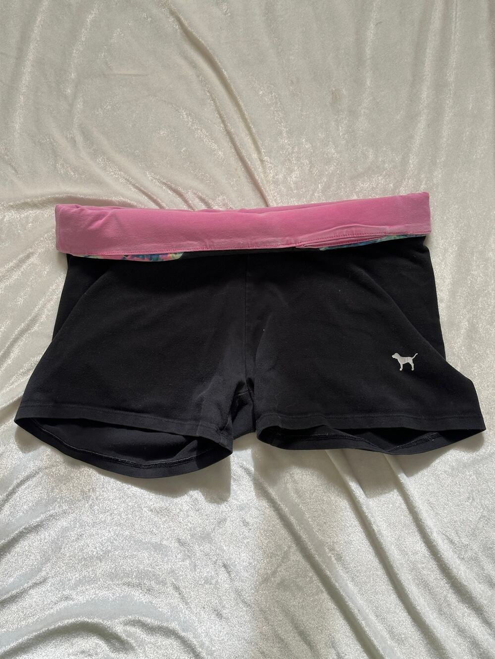 Victoria's Secret Pink Yoga Shorts Small Dog Logo